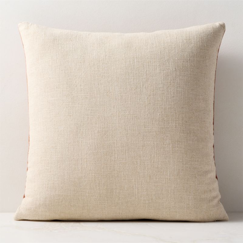 Killian Sienna Brown Suede Throw Pillow with Down-Alternative Insert 23"x23" - image 2 of 5
