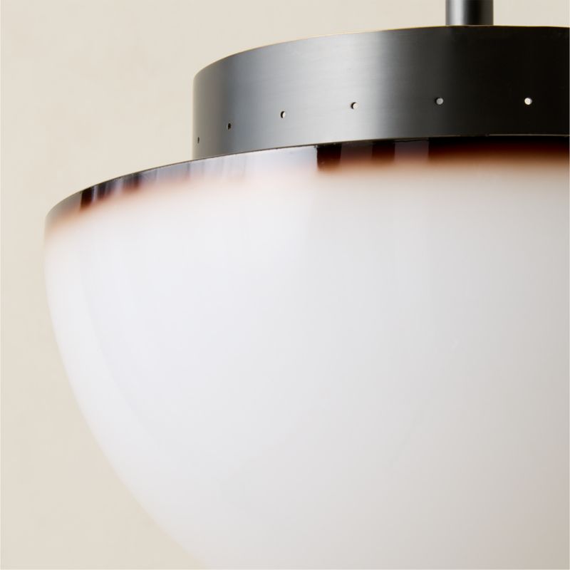 Kiltane Blackened Bronze And Glass Pendant Light 11" - image 3 of 7
