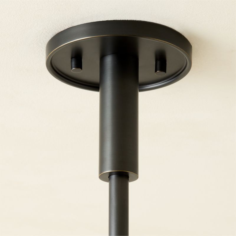 Kiltane Blackened Bronze And Glass Pendant Light 16" - image 2 of 7