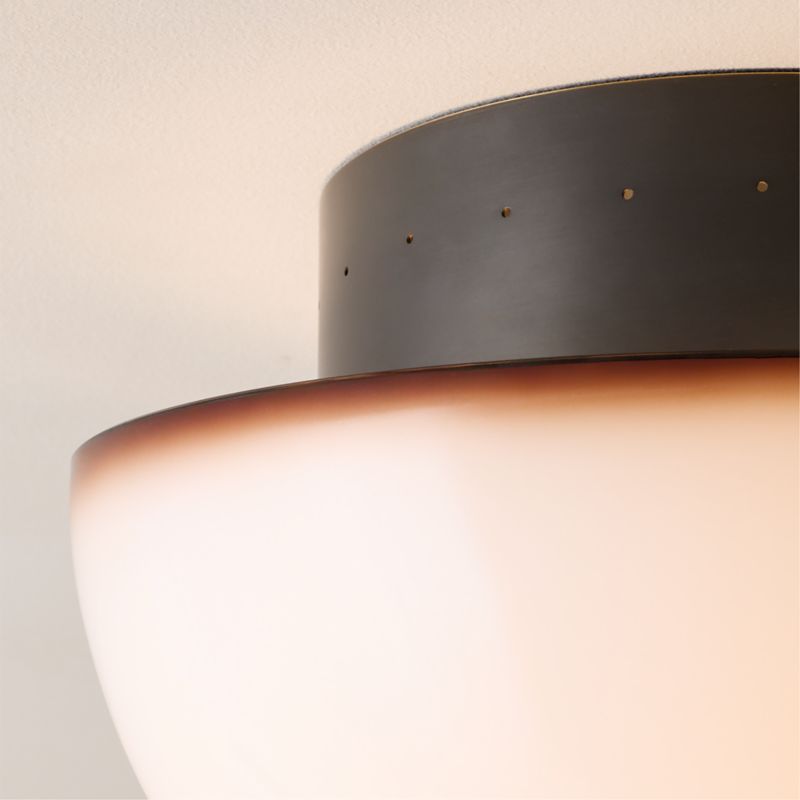 Kiltane Blackened Bronze And Glass Flush Mount - image 2 of 5