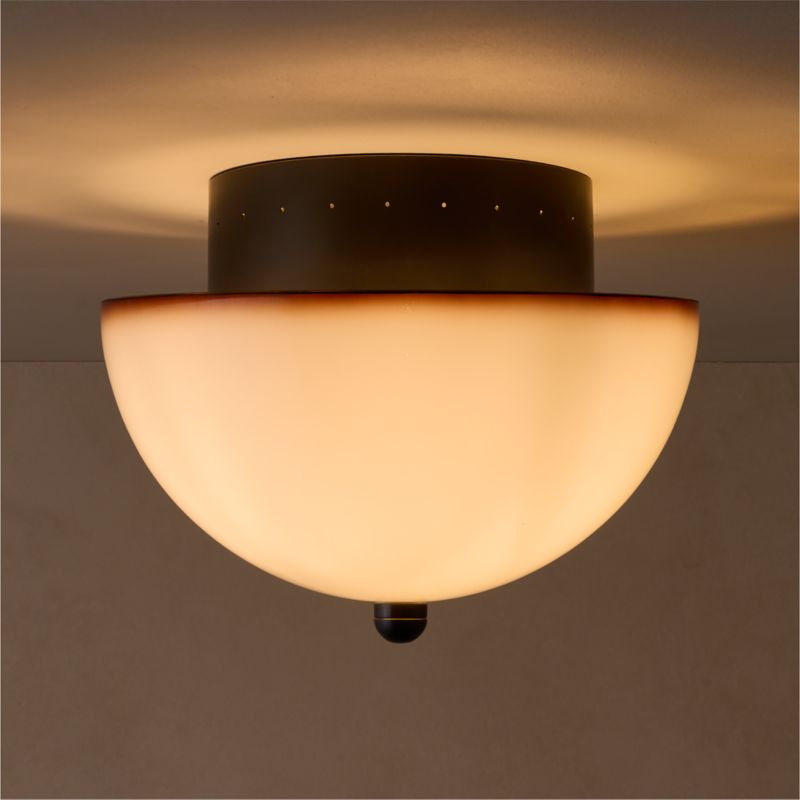 Kiltane Blackened Bronze And Glass Flush Mount - image 3 of 5