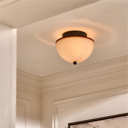 Kiltane Blackened Bronze And Glass Flush Mount