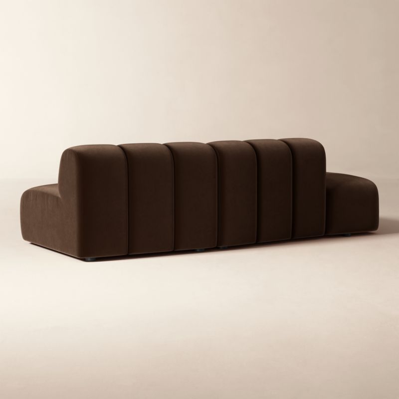 Kindred 2-Piece Brown Velvet Left-Arm Sectional Sofa by Casa Dean by Swizz Beatz - image 3 of 5