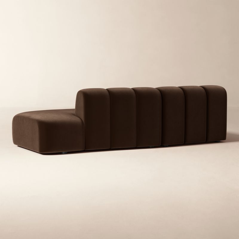 Kindred 2-Piece Brown Velvet Right-Arm Sectional Sofa by Casa Dean by Swizz Beatz - image 3 of 5