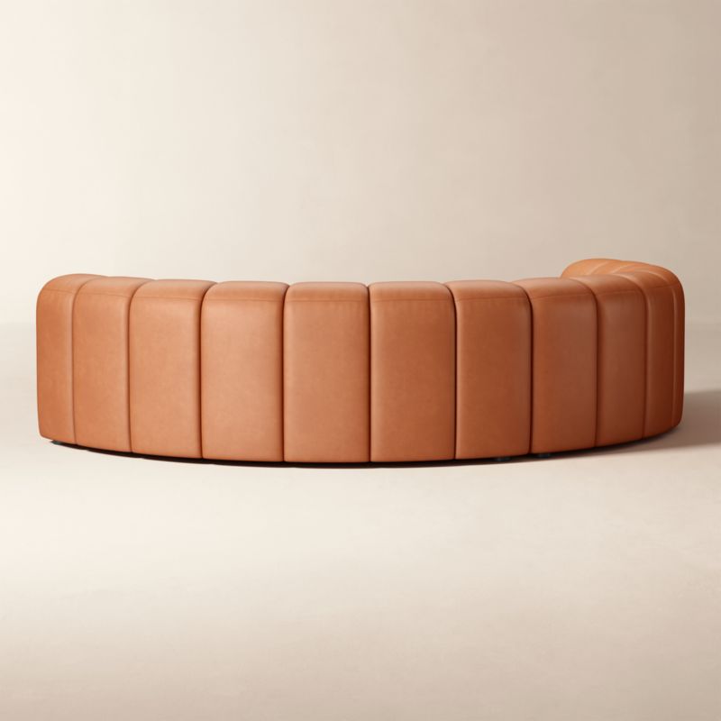 Kindred 2-Piece Leather Curved Sectional Sofa by Casa Dean by Swizz Beatz - image 4 of 5