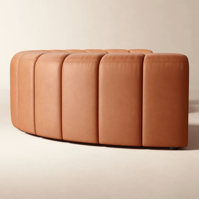 Kindred 2-Piece Leather Curved Sectional Sofa by Casa Dean by Swizz Beatz - image 3 of 5