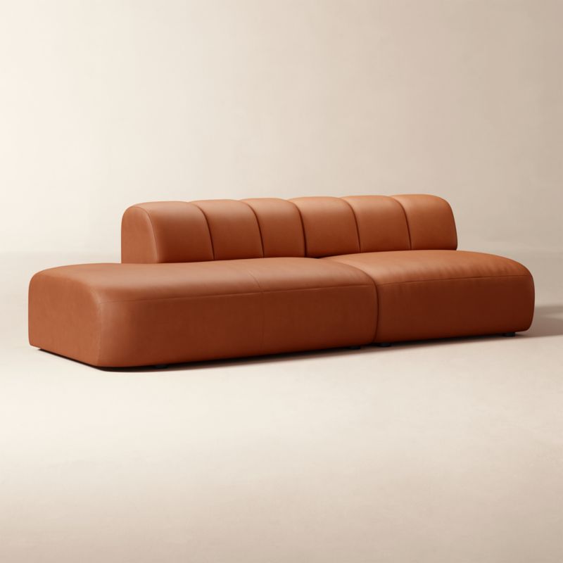 Kindred 2-Piece Leather Left-Arm Sectional Sofa by Casa Dean by Swizz Beatz - image 2 of 5
