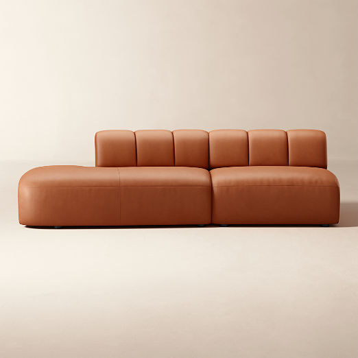 Kindred 2-Piece Leather Left-Arm Sectional Sofa by Casa Dean by Swizz Beatz