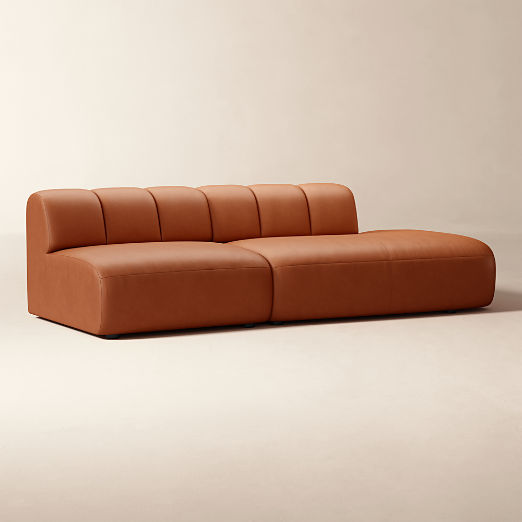 Kindred 2-Piece Leather Right-Arm Sectional Sofa by Casa Dean by Swizz Beatz
