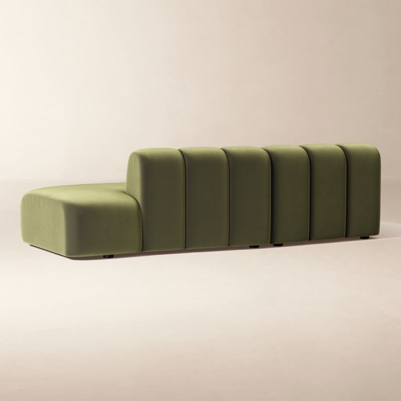 Kindred 2-Piece Olive Green Velvet Right-Arm Sectional Sofa by Casa Dean by Swizz Beatz - image 4 of 8