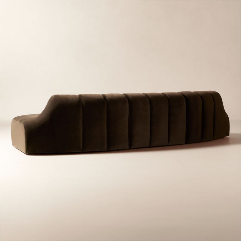 Kindred 3-Piece Brown Velvet Sectional Sofa by Casa Dean by Swizz Beatz - image 3 of 7