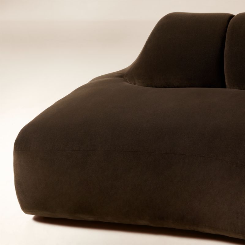 Kindred 3-Piece Brown Velvet Sectional Sofa by Casa Dean by Swizz Beatz - image 5 of 7