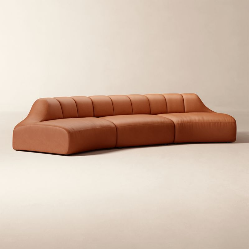 Kindred 3-Piece Leather Sectional Sofa by Casa Dean by Swizz Beatz - image 2 of 5