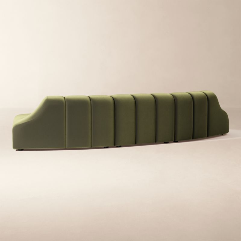 Kindred 3-Piece Olive Green Velvet Sectional Sofa by Casa Dean by Swizz Beatz - image 4 of 8