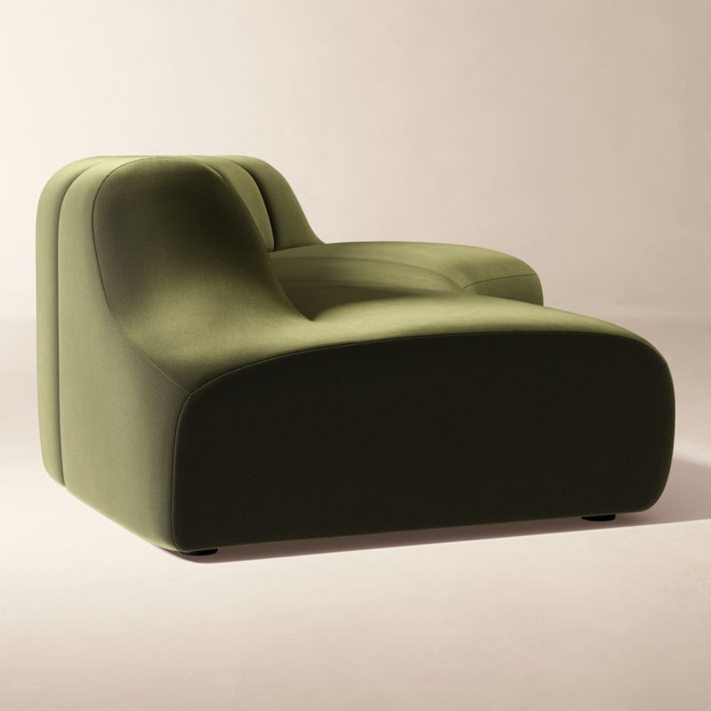Kindred 3-Piece Olive Green Velvet Sectional Sofa by Casa Dean by Swizz Beatz - image 3 of 8
