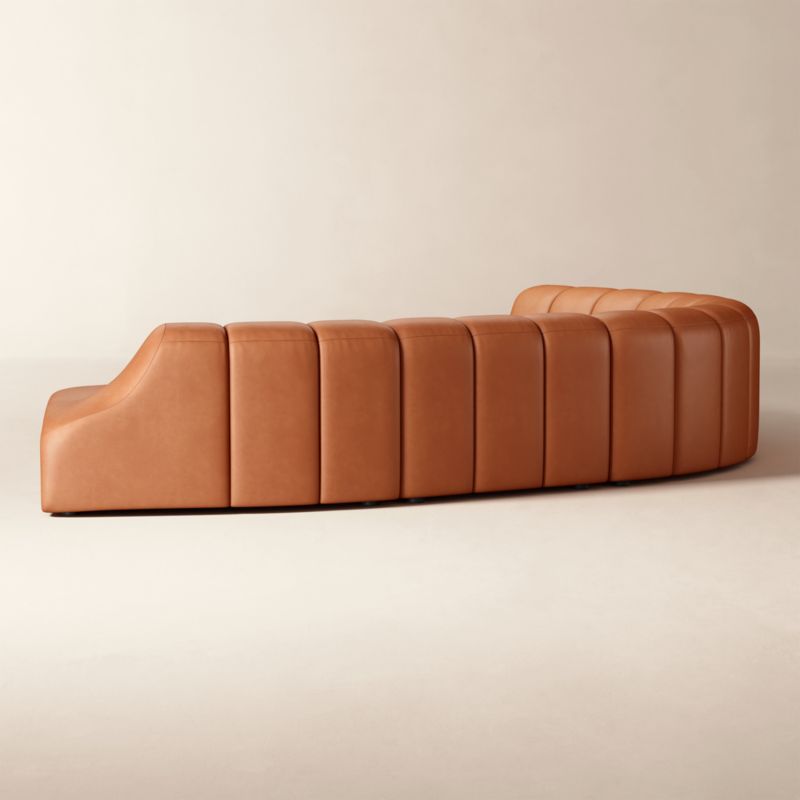 Kindred 4-Piece Leather Sectional Sofa with Right Arm End by Casa Dean by Swizz Beatz - image 4 of 5