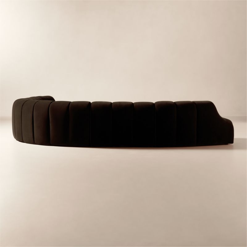 Kindred 5-Piece L-Shaped Brown Velvet Sectional Sofa by Casa Dean by Swizz Beatz - image 2 of 7