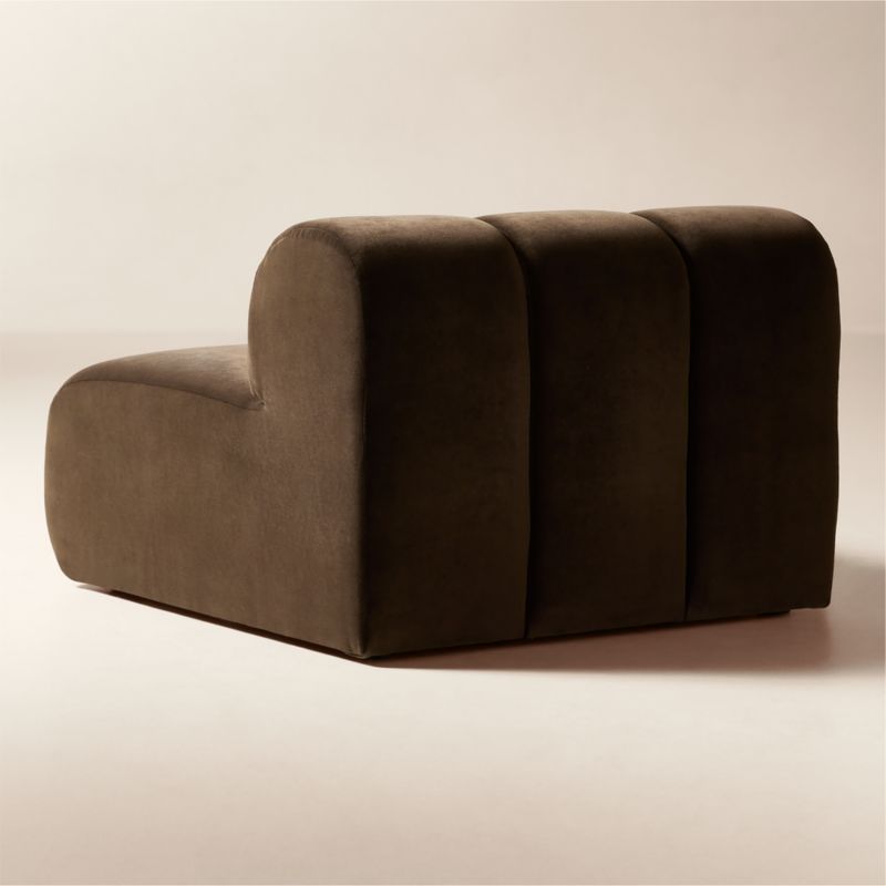 Kindred Brown Velvet Armless Chair by Casa Dean by Swizz Beatz - image 3 of 7