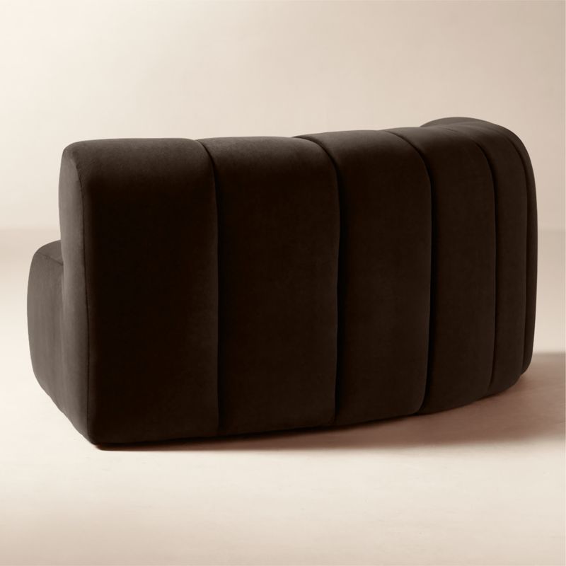 Kindred Brown Velvet Corner Chair by Casa Dean by Swizz Beatz - image 3 of 7