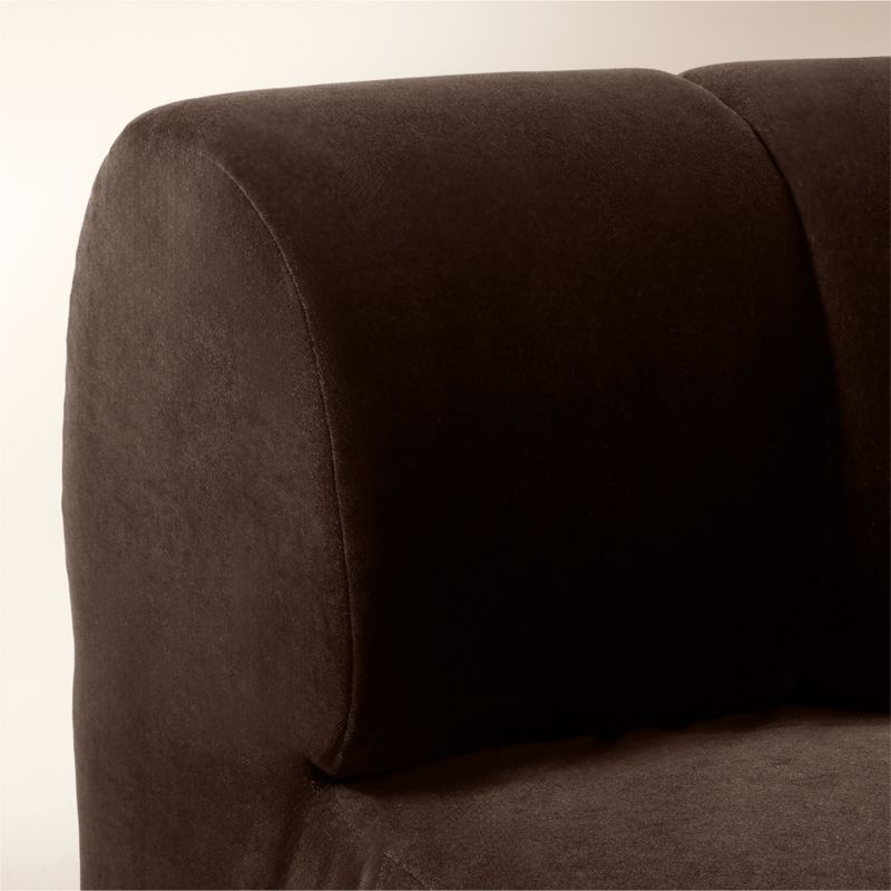 Kindred Brown Velvet Corner Chair by Casa Dean by Swizz Beatz - image 5 of 7