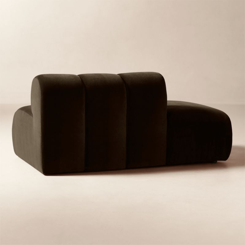 Kindred Brown Velvet Left Arm Bumper by Casa Dean by Swizz Beatz - image 3 of 7