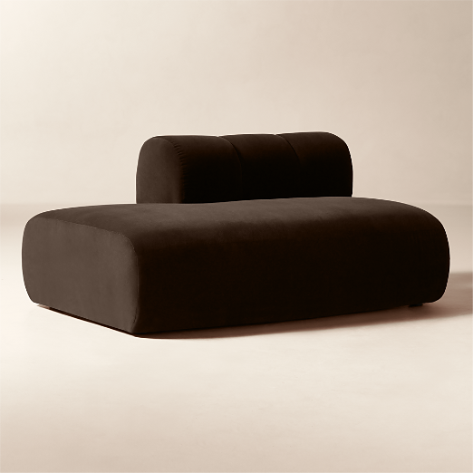 Kindred Brown Velvet Left Arm Bumper by Casa Dean by Swizz Beatz