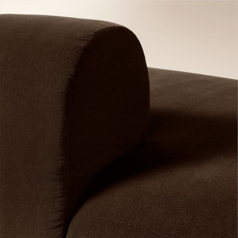 Kindred Brown Velvet Left Arm Bumper by Casa Dean by Swizz Beatz - image 4 of 7