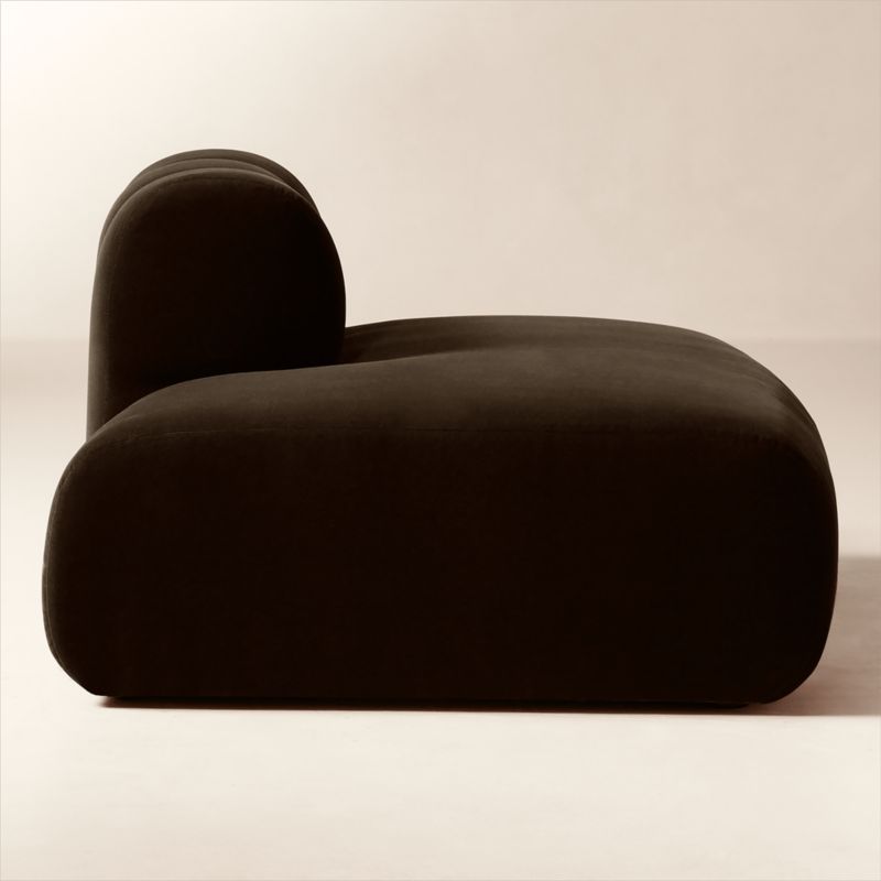 Kindred Brown Velvet Left Arm Bumper by Casa Dean by Swizz Beatz - image 2 of 7
