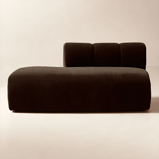 Kindred Brown Velvet Left Arm Bumper by Casa Dean by Swizz Beatz