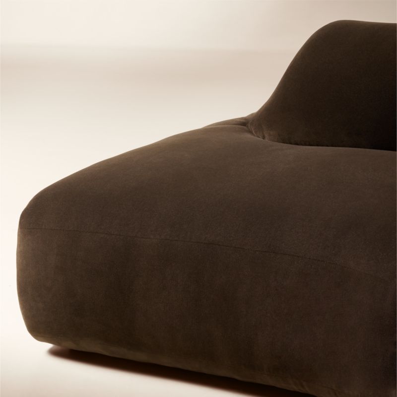 Kindred Brown Velvet Left End Chair by Casa Dean by Swizz Beatz - image 5 of 7