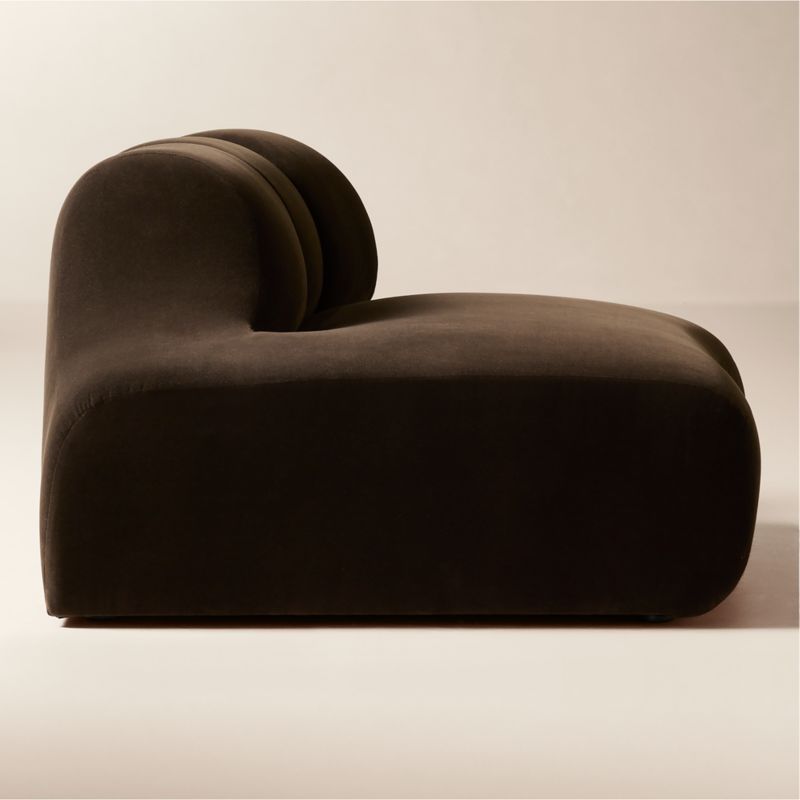 Kindred Brown Velvet Left End Chair by Casa Dean by Swizz Beatz - image 2 of 7