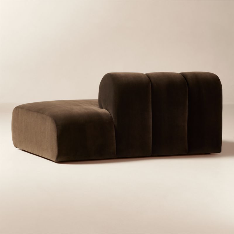 Kindred Brown Velvet Right Arm Bumper by Casa Dean by Swizz Beatz - image 3 of 7