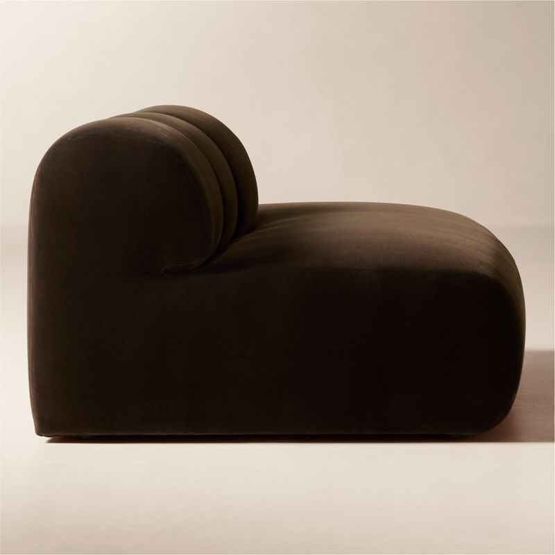 Kindred Brown Velvet Right Arm Bumper by Casa Dean by Swizz Beatz - image 2 of 7
