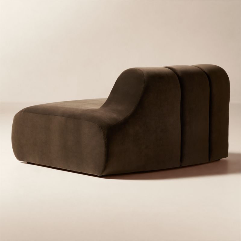 Kindred Brown Velvet Right End Chair by Casa Dean by Swizz Beatz - image 3 of 7