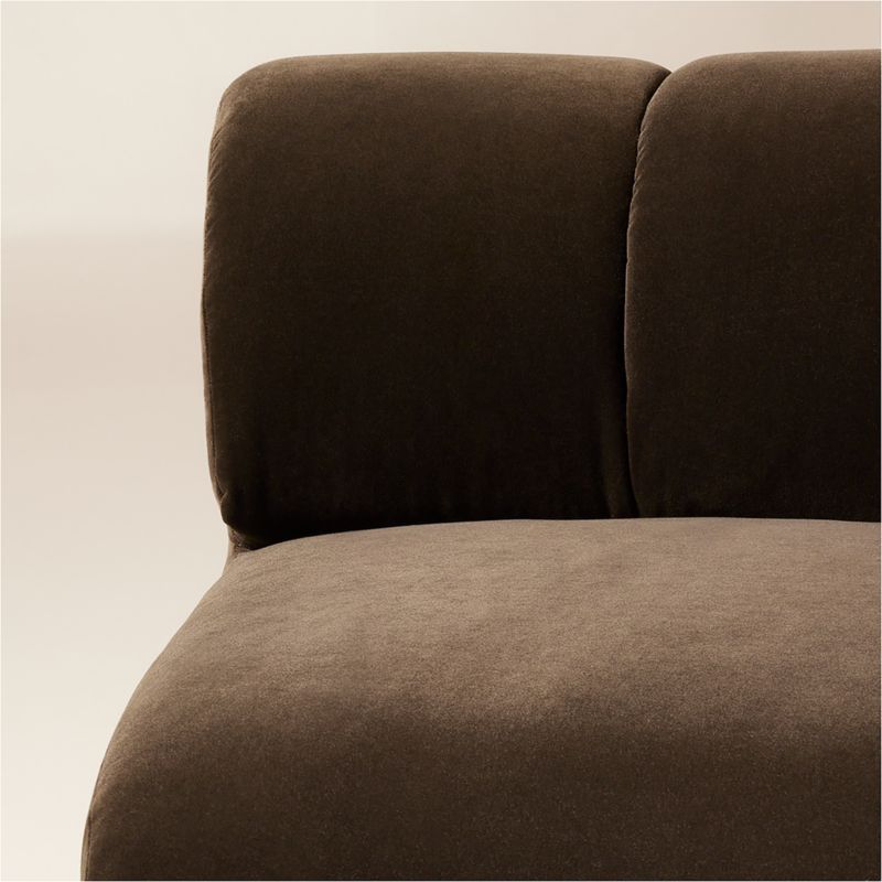Kindred Brown Velvet Right End Chair by Casa Dean by Swizz Beatz - image 5 of 7