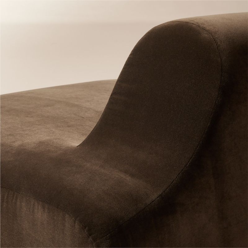 Kindred Brown Velvet Right End Chair by Casa Dean by Swizz Beatz - image 4 of 7