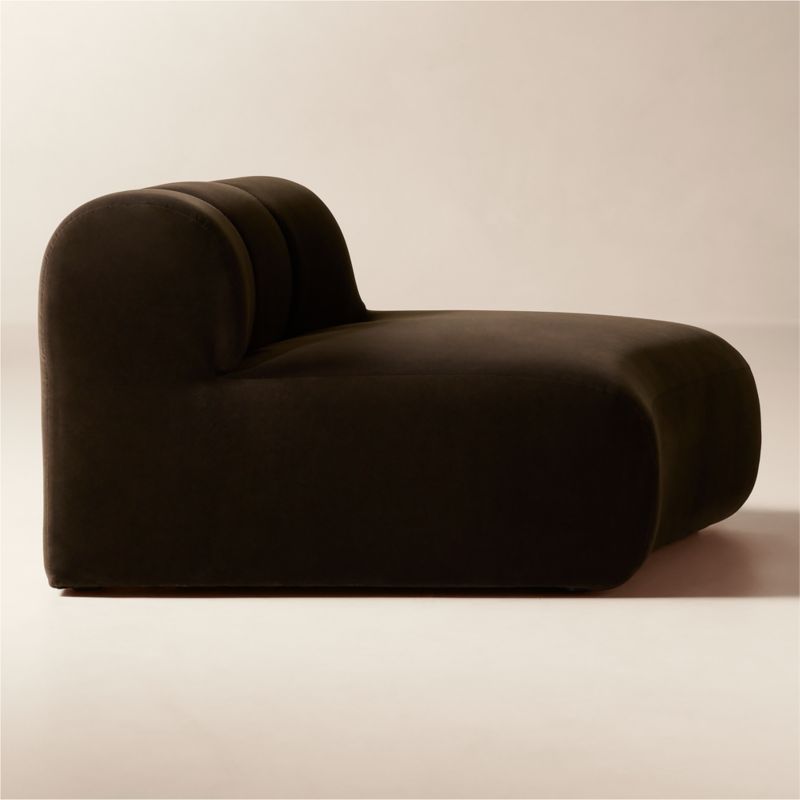 Kindred Brown Velvet Right End Chair by Casa Dean by Swizz Beatz - image 2 of 7
