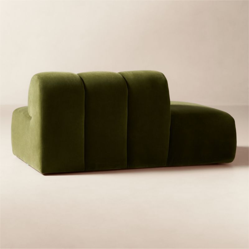 Kindred Olive Green Velvet Left Arm Bumper by Casa Dean by Swizz Beatz - image 4 of 10