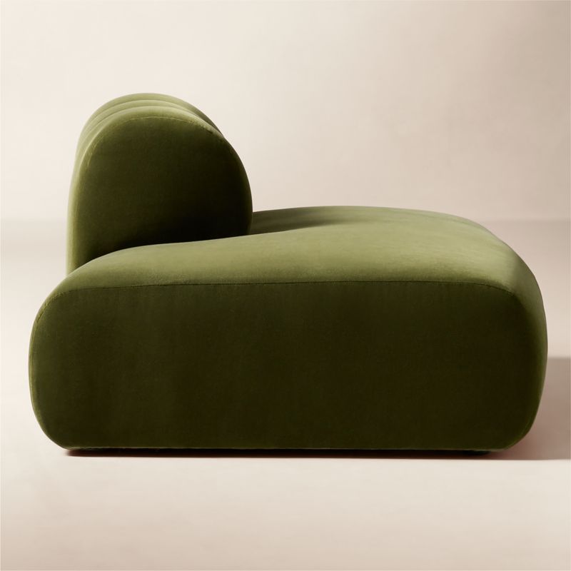 Kindred Olive Green Velvet Left Arm Bumper by Casa Dean by Swizz Beatz - image 3 of 10