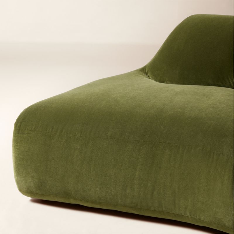Kindred Olive Green Velvet Left End Chair by Casa Dean by Swizz Beatz - image 6 of 10