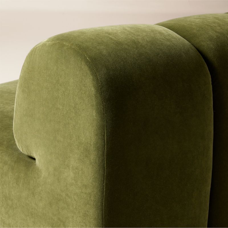 Kindred Olive Green Velvet Left End Chair by Casa Dean by Swizz Beatz - image 5 of 10