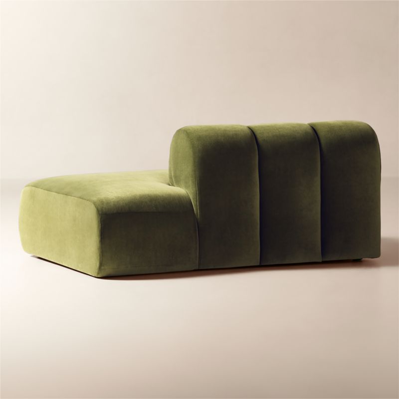 Kindred Olive Green Velvet Right Arm Bumper by Casa Dean by Swizz Beatz - image 4 of 10