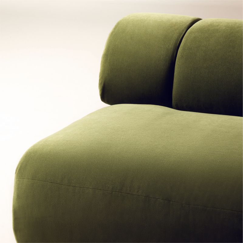 Kindred Olive Green Velvet Right Arm Bumper by Casa Dean by Swizz Beatz - image 6 of 10