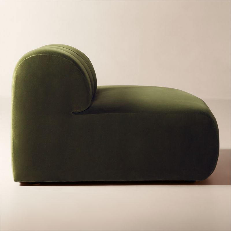 Kindred Olive Green Velvet Right Arm Bumper by Casa Dean by Swizz Beatz - image 3 of 10