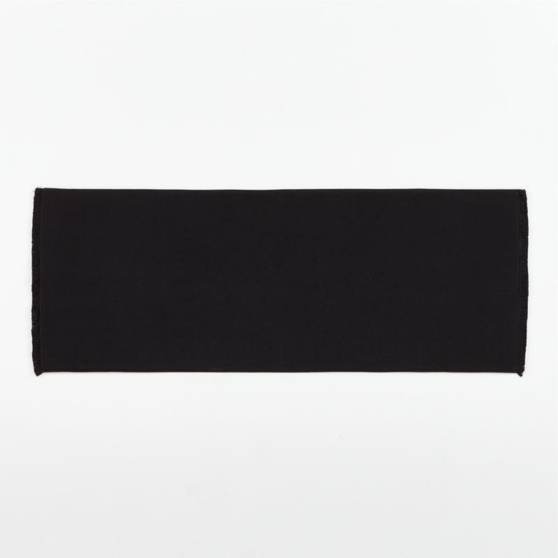 View Kindred Organic Cotton Black Bath Runner Rug 24"x60" by Kravitz Design details