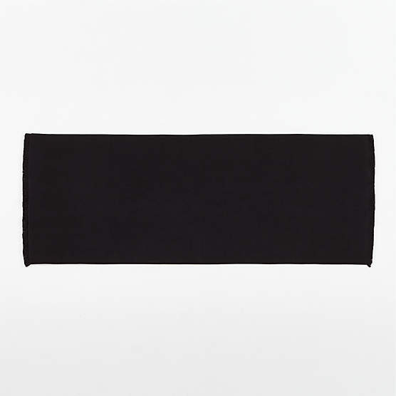 Kindred Organic Cotton Black Bath Runner Rug 24"x60" by Kravitz Design