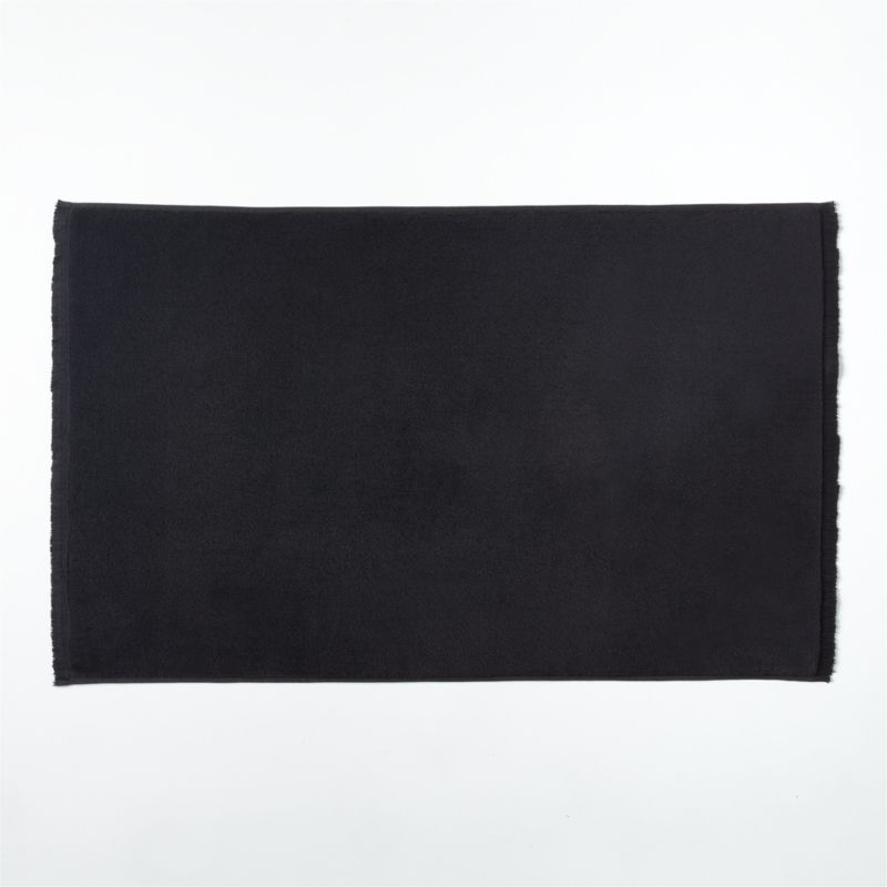 View Kindred Organic Cotton Black Bath Mat 24"x36" by Kravitz Design details