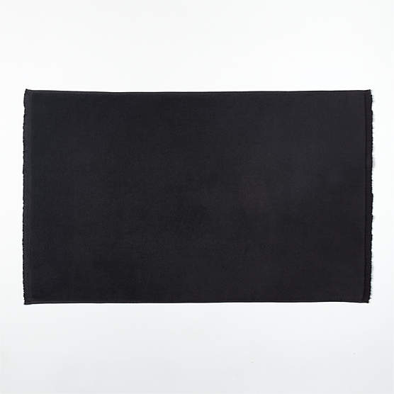 Kindred Organic Cotton Black Bath Mat 24"x36" by Kravitz Design