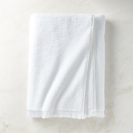 Kindred Organic Cotton White Bath Sheet by Kravitz Design