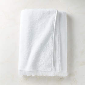 Brooks Ribbed Organic Cotton White Hand Towel + Reviews